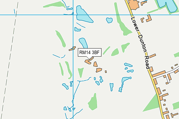 RM14 3BF map - OS VectorMap District (Ordnance Survey)