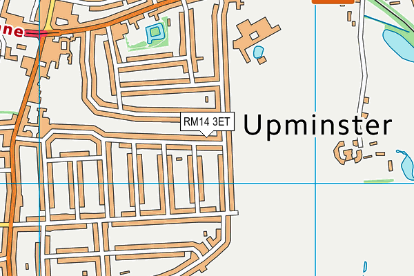 RM14 3ET map - OS VectorMap District (Ordnance Survey)