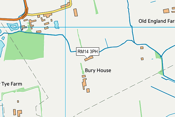 RM14 3PH map - OS VectorMap District (Ordnance Survey)