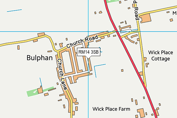 Bulphan Recreation Ground (Closed) map (RM14 3SB) - OS VectorMap District (Ordnance Survey)