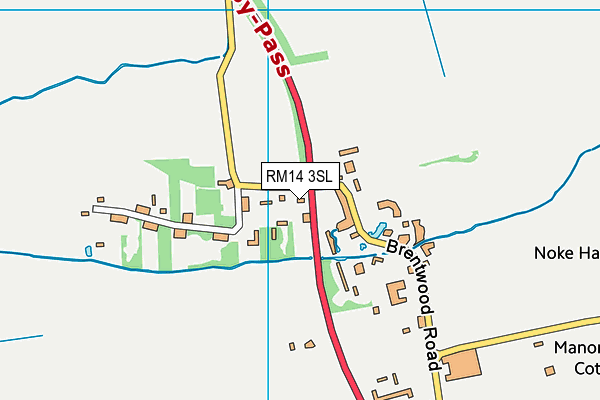 RM14 3SL map - OS VectorMap District (Ordnance Survey)