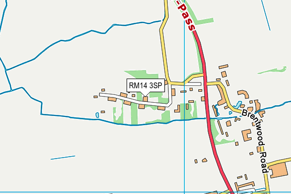 RM14 3SP map - OS VectorMap District (Ordnance Survey)