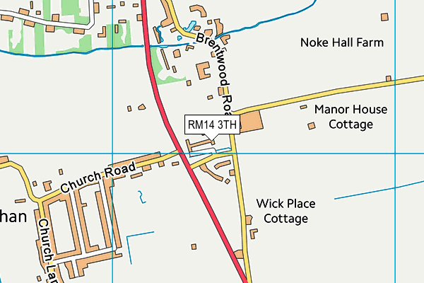 RM14 3TH map - OS VectorMap District (Ordnance Survey)