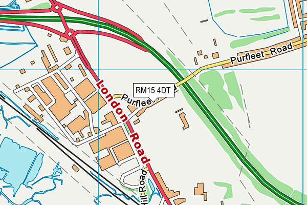 Old Essex Sports Village Pitches map (RM15 4DT) - OS VectorMap District (Ordnance Survey)