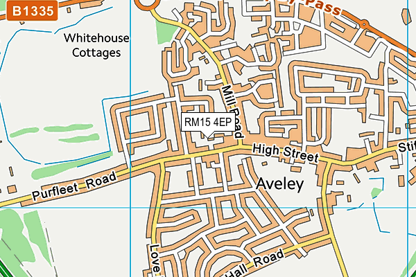 RM15 4EP map - OS VectorMap District (Ordnance Survey)