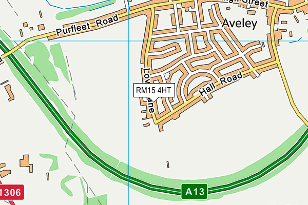 RM15 4HT map - OS VectorMap District (Ordnance Survey)