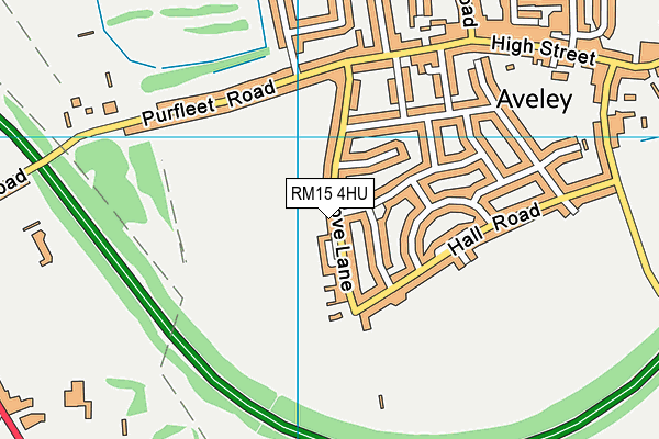 RM15 4HU map - OS VectorMap District (Ordnance Survey)