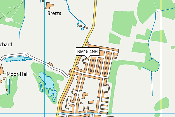 RM15 4NH map - OS VectorMap District (Ordnance Survey)