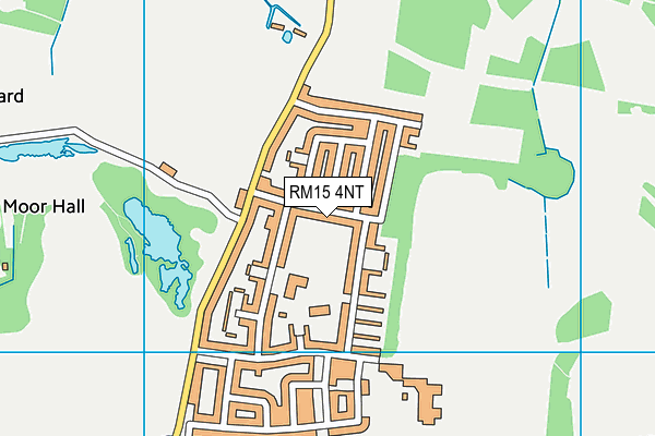 RM15 4NT map - OS VectorMap District (Ordnance Survey)