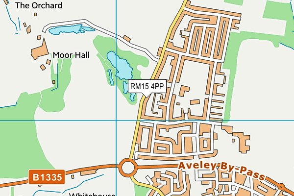 RM15 4PP map - OS VectorMap District (Ordnance Survey)
