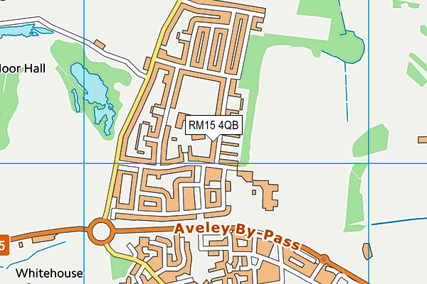 RM15 4QB map - OS VectorMap District (Ordnance Survey)