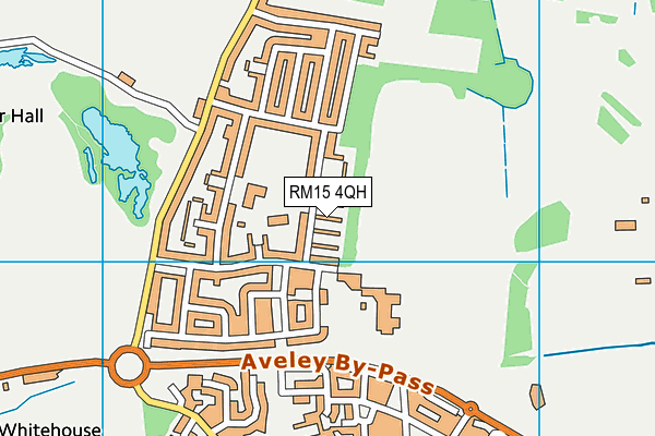 RM15 4QH map - OS VectorMap District (Ordnance Survey)