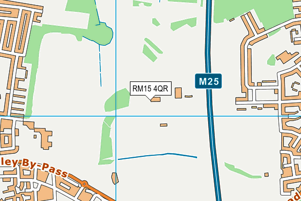 RM15 4QR map - OS VectorMap District (Ordnance Survey)