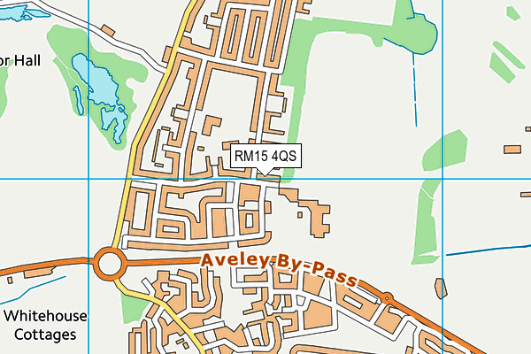 RM15 4QS map - OS VectorMap District (Ordnance Survey)