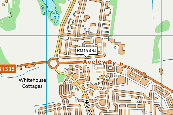 RM15 4RJ map - OS VectorMap District (Ordnance Survey)