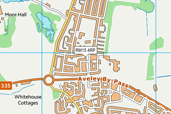 RM15 4RP map - OS VectorMap District (Ordnance Survey)