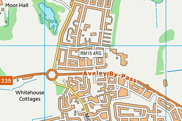 RM15 4RS map - OS VectorMap District (Ordnance Survey)