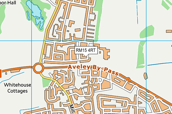 RM15 4RT map - OS VectorMap District (Ordnance Survey)