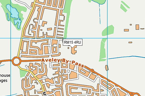 Ormiston Park Academy map (RM15 4RU) - OS VectorMap District (Ordnance Survey)