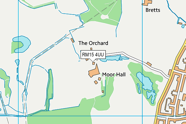 RM15 4UU map - OS VectorMap District (Ordnance Survey)