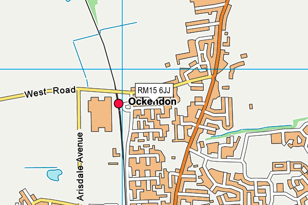 RM15 6JJ map - OS VectorMap District (Ordnance Survey)