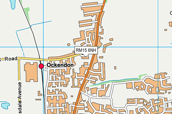 RM15 6NH map - OS VectorMap District (Ordnance Survey)