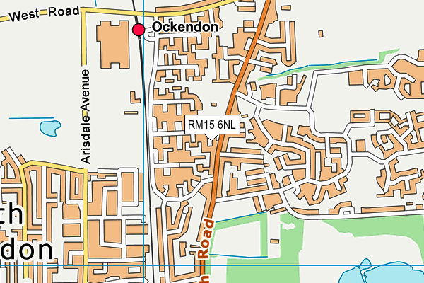 RM15 6NL map - OS VectorMap District (Ordnance Survey)