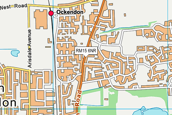 RM15 6NR map - OS VectorMap District (Ordnance Survey)