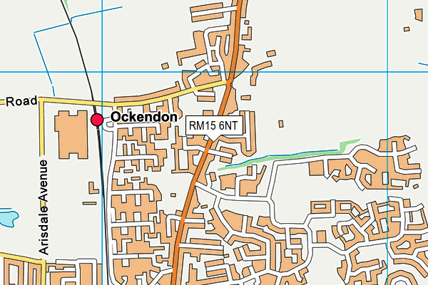 RM15 6NT map - OS VectorMap District (Ordnance Survey)