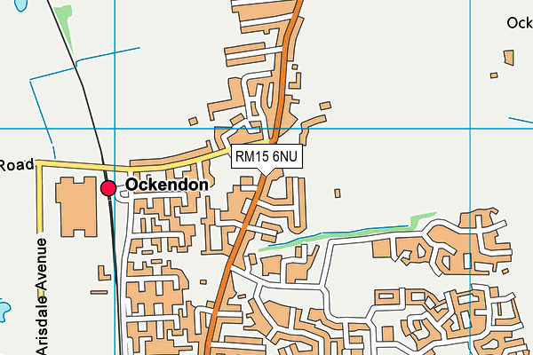 RM15 6NU map - OS VectorMap District (Ordnance Survey)