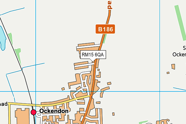 RM15 6QA map - OS VectorMap District (Ordnance Survey)