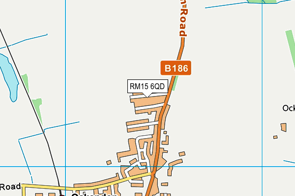 RM15 6QD map - OS VectorMap District (Ordnance Survey)