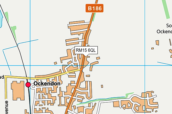 RM15 6QL map - OS VectorMap District (Ordnance Survey)