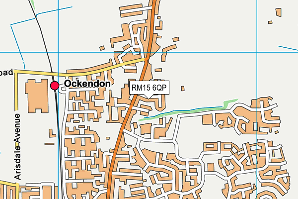 RM15 6QP map - OS VectorMap District (Ordnance Survey)