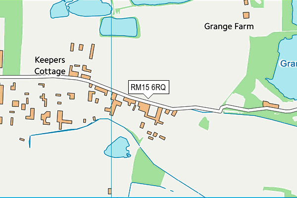 RM15 6RQ map - OS VectorMap District (Ordnance Survey)