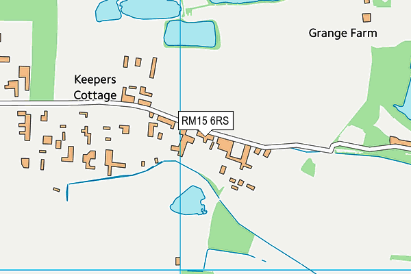 RM15 6RS map - OS VectorMap District (Ordnance Survey)