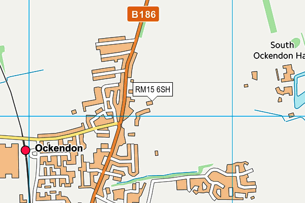 RM15 6SH map - OS VectorMap District (Ordnance Survey)