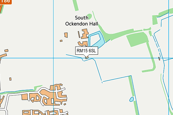 RM15 6SL map - OS VectorMap District (Ordnance Survey)