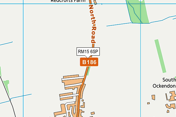 RM15 6SP map - OS VectorMap District (Ordnance Survey)