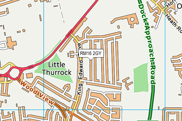 RM16 2GY map - OS VectorMap District (Ordnance Survey)