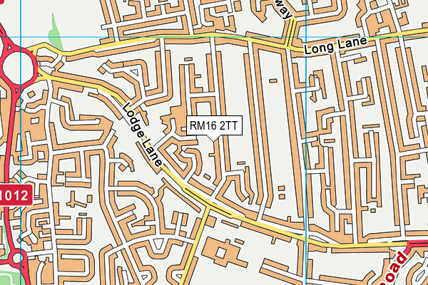 RM16 2TT map - OS VectorMap District (Ordnance Survey)