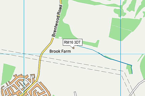 RM16 3DT map - OS VectorMap District (Ordnance Survey)