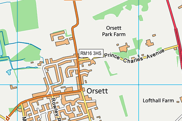 Orsett Hall (Closed) map (RM16 3HS) - OS VectorMap District (Ordnance Survey)