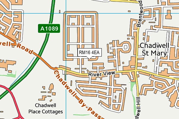 RM16 4EA map - OS VectorMap District (Ordnance Survey)