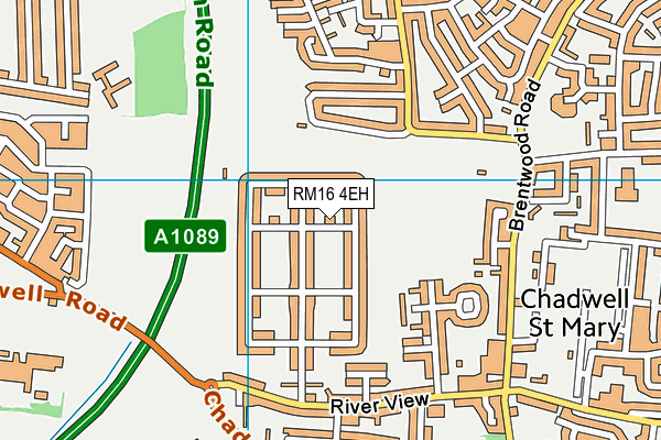 RM16 4EH map - OS VectorMap District (Ordnance Survey)