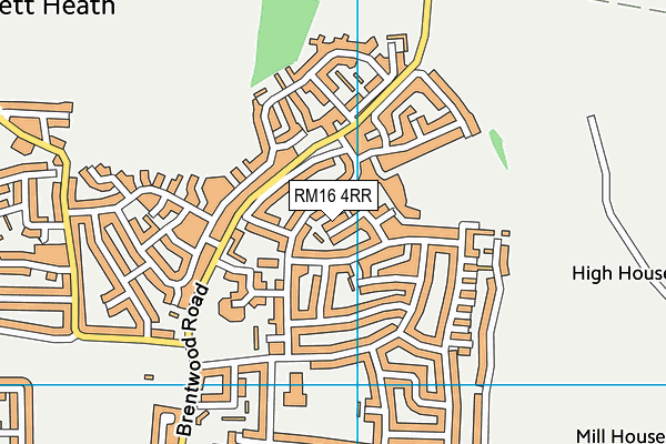 RM16 4RR map - OS VectorMap District (Ordnance Survey)