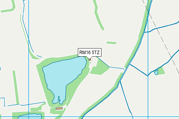 RM16 5TZ map - OS VectorMap District (Ordnance Survey)