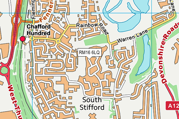 RM16 6LQ map - OS VectorMap District (Ordnance Survey)