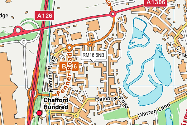 Warren Primary School map (RM16 6NB) - OS VectorMap District (Ordnance Survey)