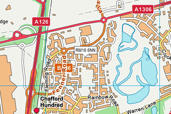 RM16 6NN map - OS VectorMap District (Ordnance Survey)